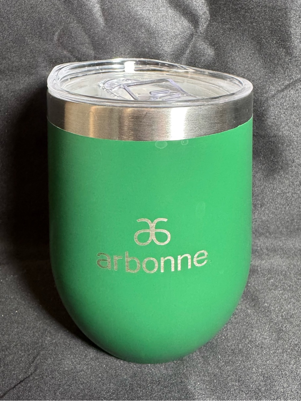 Arbonne Green Wine Cup Tumbler